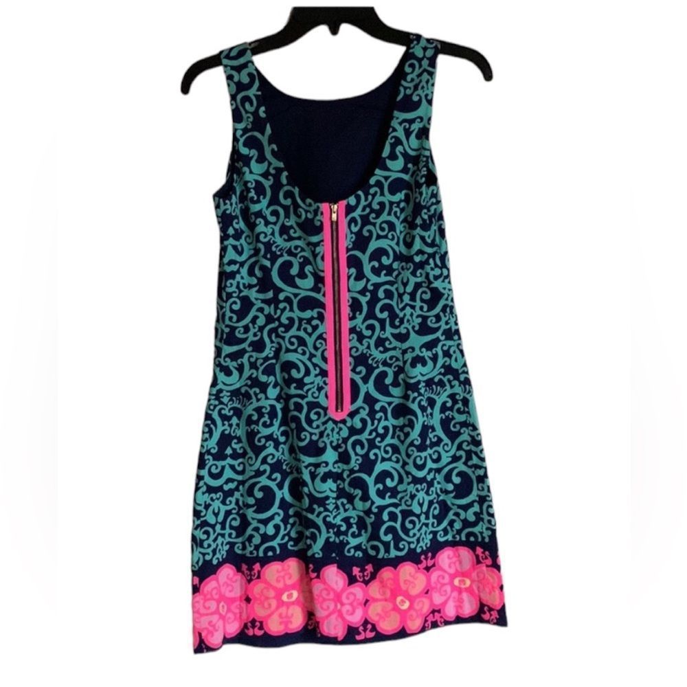 Lilly Pulitzer, Pink/Blue/Turquoise Slip Dress, Size Zero, NWOT. - Picture 2 of 8